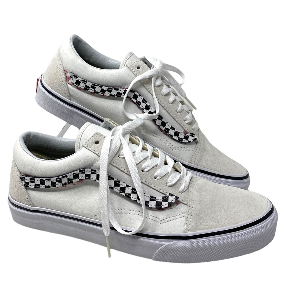 VANS Old Skool Sport Sneakers Men's Skate Low Top Suede Canvas White ALSU01647